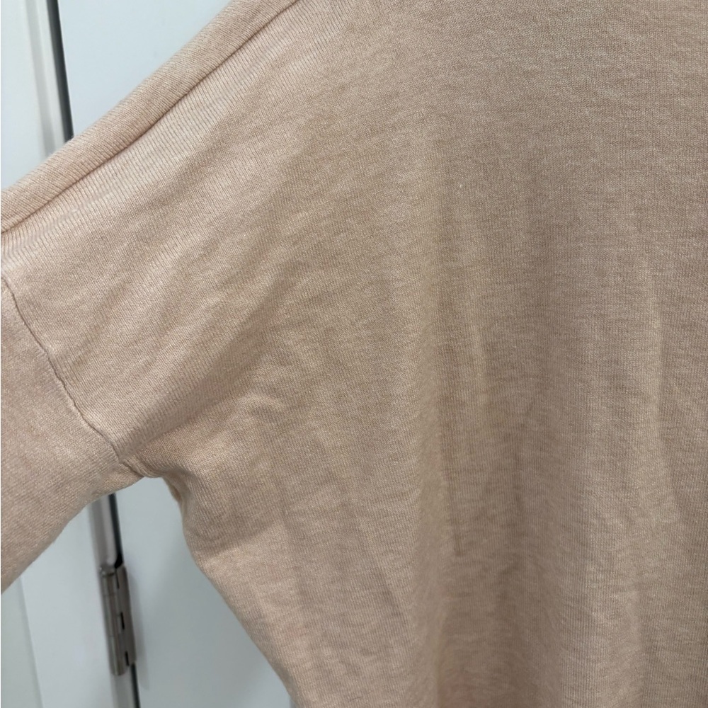 Dreamers By Debut Oversized Cotton Pink V Neck Front Seam Sweater Size M/L - Picture 5 of 12